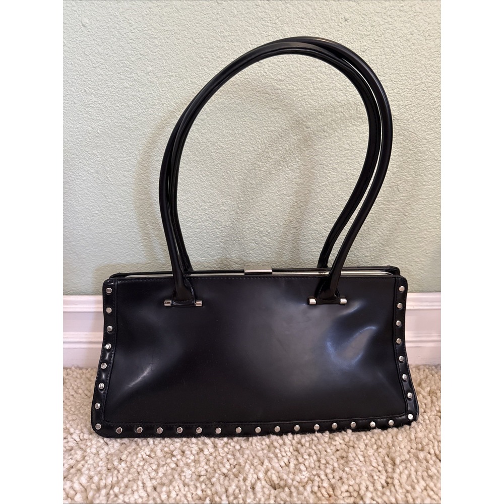 Inc International Concepts Black Studded Handbag Classic, Old Money, Evening Bag
